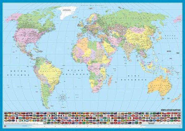 Dünya Siyasi Haritası Puzzle 200 Parça 11332