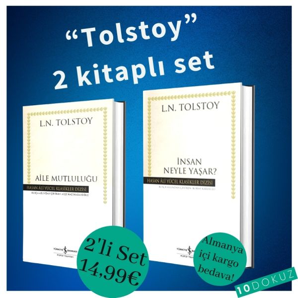 Tolstoy 2 Kitaplı Set (Aile Mutluluğu & İnsan Neyle Yaşar)