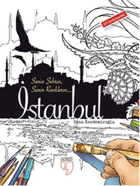 İstanbul Kartpostal Boyama 20 Adet Kartpostal