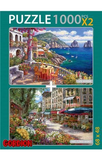 Capri Morning Paris Flower Market 2x1000 Parça Puzzle 40138